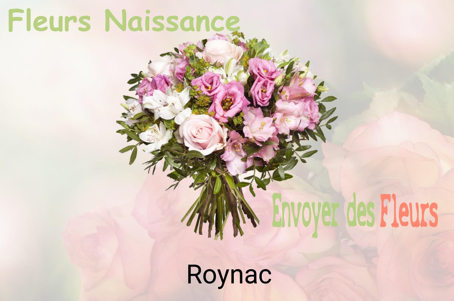 Bouquet de fleurs de naissance livré à Roynac
